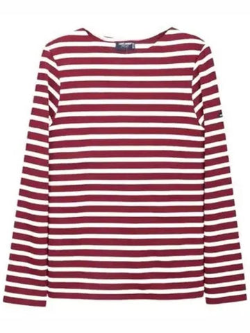 Meridien Modern Long Sleeve T-Shirt Persa Ecru Red - SAINT JAMES - BALAAN 1