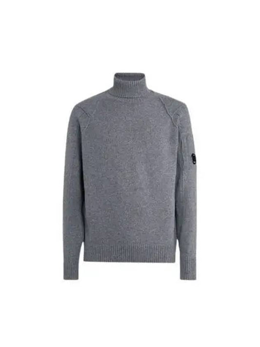 Men's Lambswool Roll Neck Knit Tarmac Gray - CP COMPANY - BALAAN 2