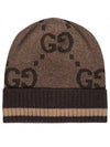 GG Cashmere Beanie Brown - GUCCI - BALAAN 2