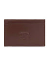 Card Holder Triomphe Embossed Satin Calfskin Chestnut - CELINE - BALAAN 1