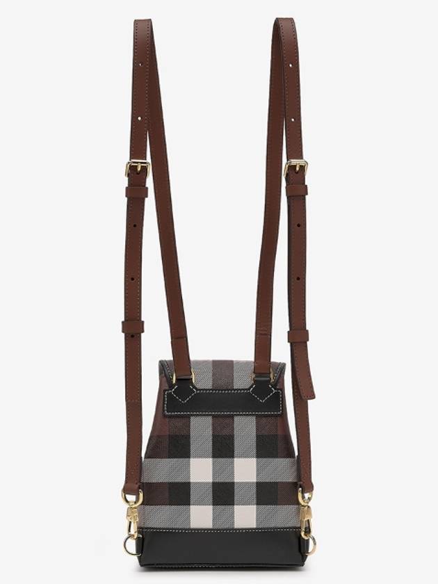 Check Mini Backpack Dark Brown - BURBERRY - BALAAN 4