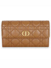 Women s Caro Cloud Long Wallet Brown S5039UWHC 30M - DIOR - BALAAN 1