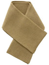 Ribbed Wool Muffler Camel WIDE SCARF CAMEL - ANDERSEN-ANDERSEN - BALAAN 2