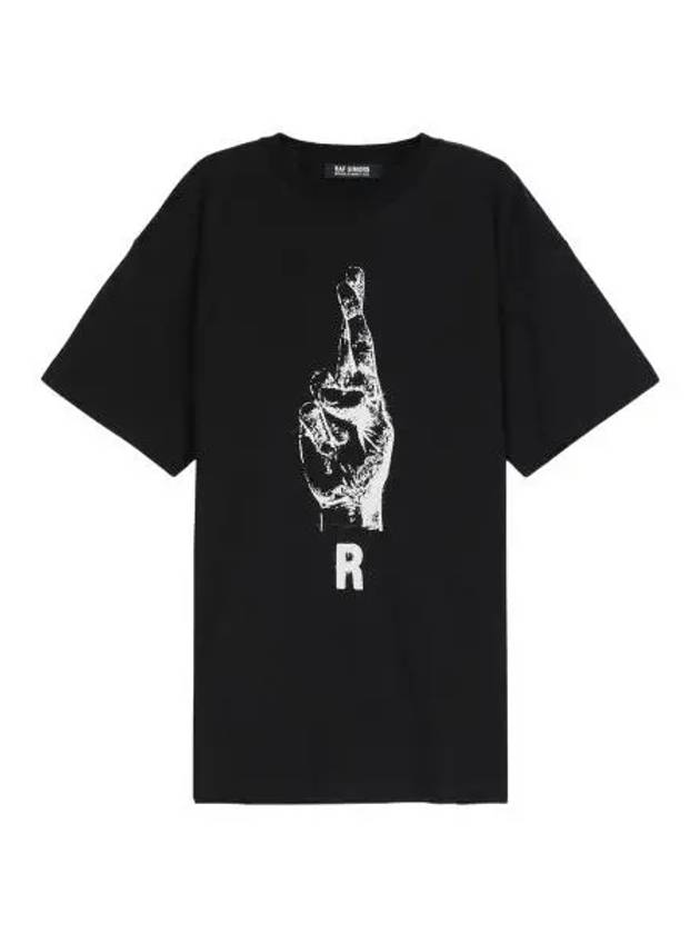 Oversized short sleeve t shirt black - RAF SIMONS - BALAAN 1