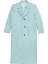 Coat FCO307WV0016 468 Light Blue - AMI - BALAAN 2