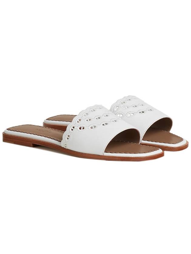 Gaelle Calfskin Sandals Blanc - HERMES - BALAAN 2