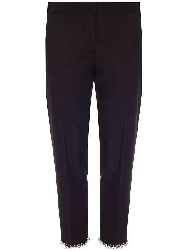 Women's Ring Detail Tailored Slim Fit Pants Black - BURBERRY - BALAAN 1