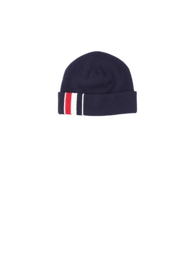 Striped Wool Beanie Navy - THOM BROWNE - BALAAN 5