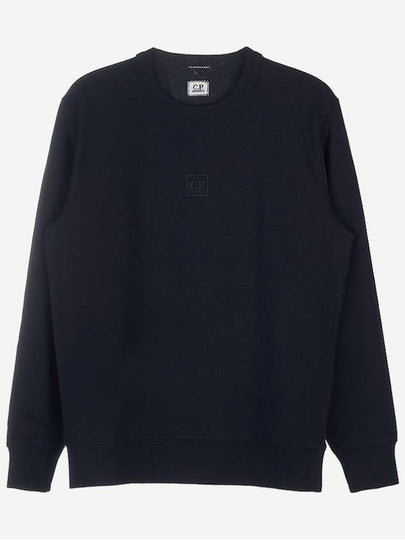 Metropolis Logo Badge Sweatshirt Navy - CP COMPANY - BALAAN 2