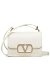 V Logo Type Small Leather Shoulder Bag Ivory - VALENTINO - BALAAN 1