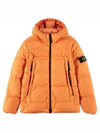 Men's Crinkle Reps Hooded Down Padding Orange - STONE ISLAND - BALAAN 2