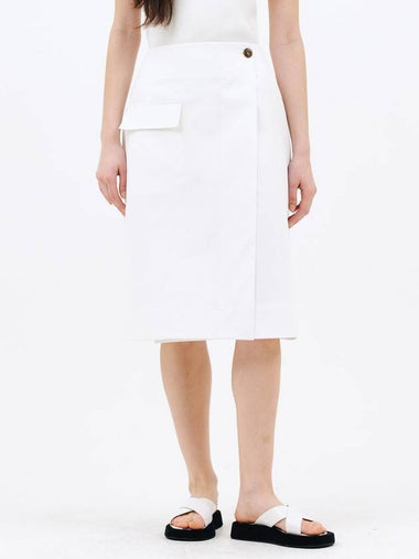 pocket wrap skirt white - JUN BY JUN K - BALAAN 1