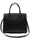 Saffiano Gold Square Leather Tote Bag Black - PRADA - BALAAN 5