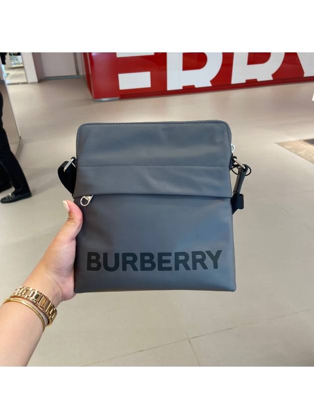 Neo Logo Print Square Cross Bag Charcoal - BURBERRY - BALAAN 2