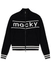 Women s Vest Cardigan Logo Knit Zip up Black MCFW24KN1BK - MACKY - BALAAN 2