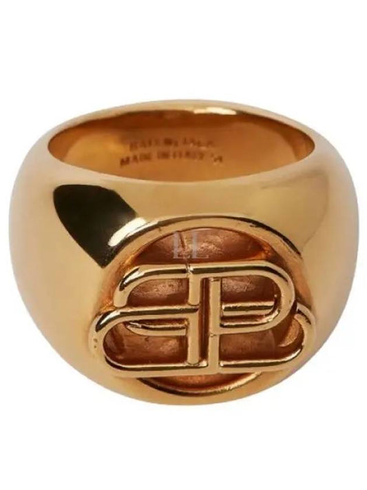 BB Signet Ring Gold - BALENCIAGA - BALAAN 2