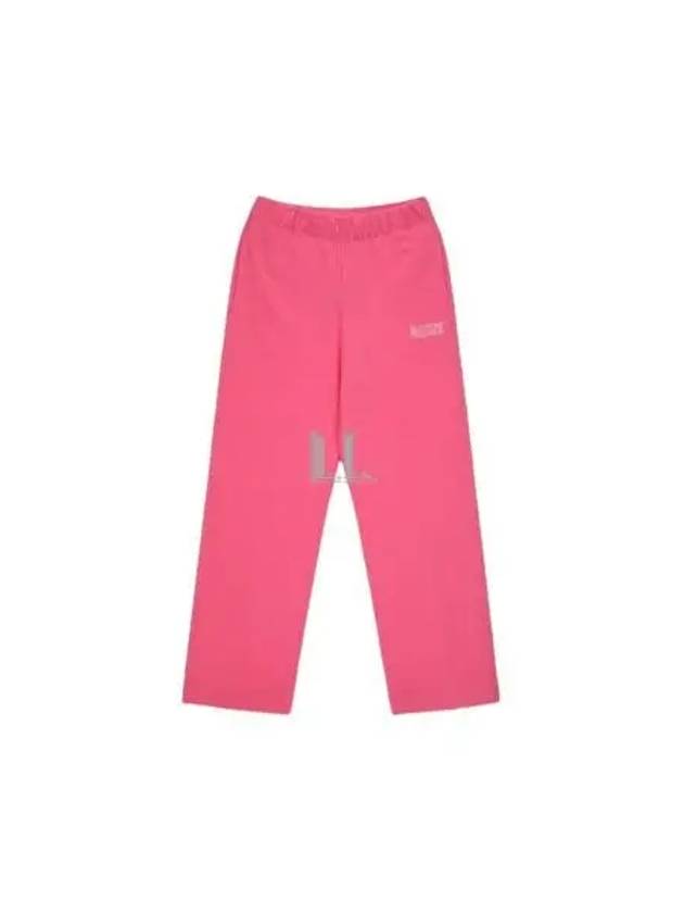 Logo Banding Sweat Straight Pants Pink - GANNI - BALAAN 2