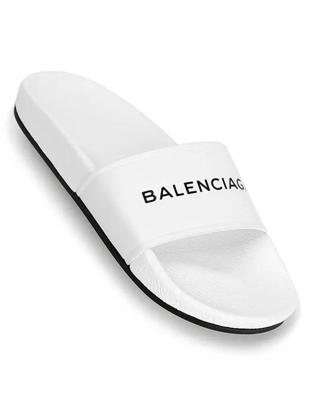 logo slippers white - BALENCIAGA - BALAAN.