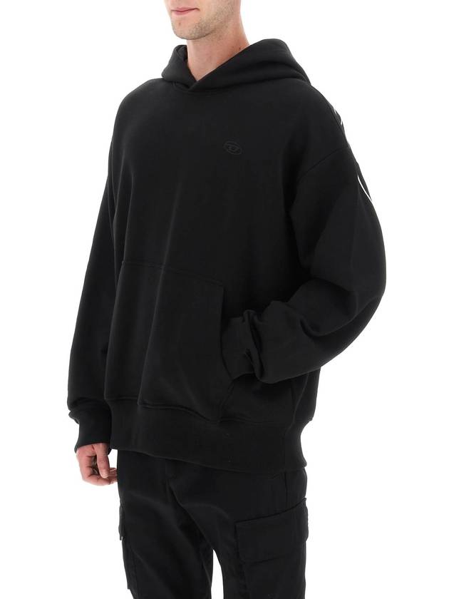 S Macs Megoval D Hoodie Black - DIESEL - BALAAN 5