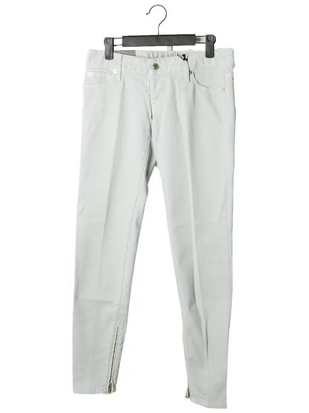 11th Anniversary Women's Side Zipper Skinny Jeans Light Gray 75LA0453 - DSQUARED2 - BALAAN 1