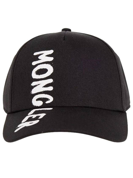 Graffiti Logo Ball Cap Black - MONCLER - BALAAN 1