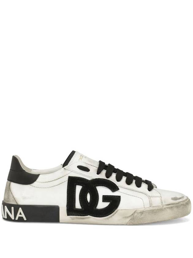 Portofino Vintage Sneakers White Black - DOLCE&GABBANA - BALAAN 3