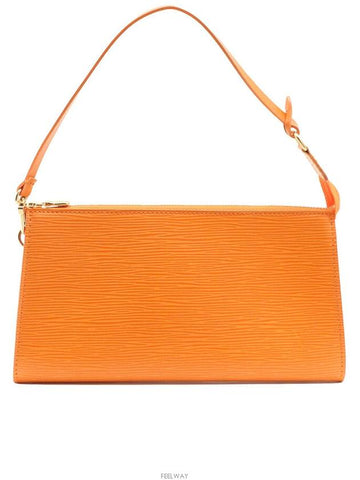 Orange Epi Leather Gold Pochette Accessory Pouch Shoulder Bag M5298H - LOUIS VUITTON - BALAAN 1