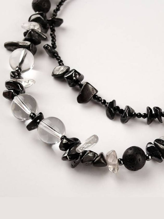 Necklace THANATOS Layered Black Hematite - RUBATI - BALAAN 2