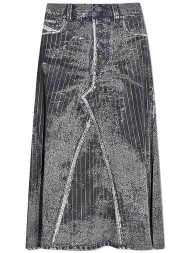 Diesel Skirt With O HANNA Print Women s Gray - DIESEL - BALAAN 1