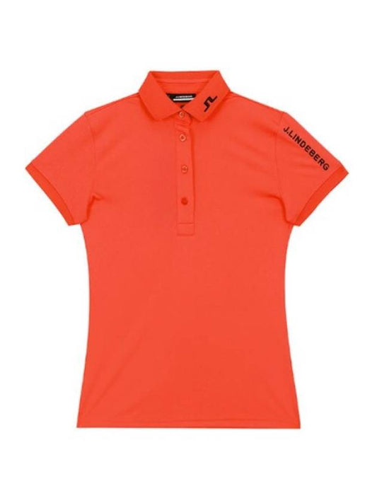 Women's Tour Tech Golf PK Shirt Orange - J.LINDEBERG - BALAAN 1