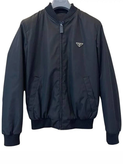 Triangle Logo Bomber Jacket Black - PRADA - BALAAN 2