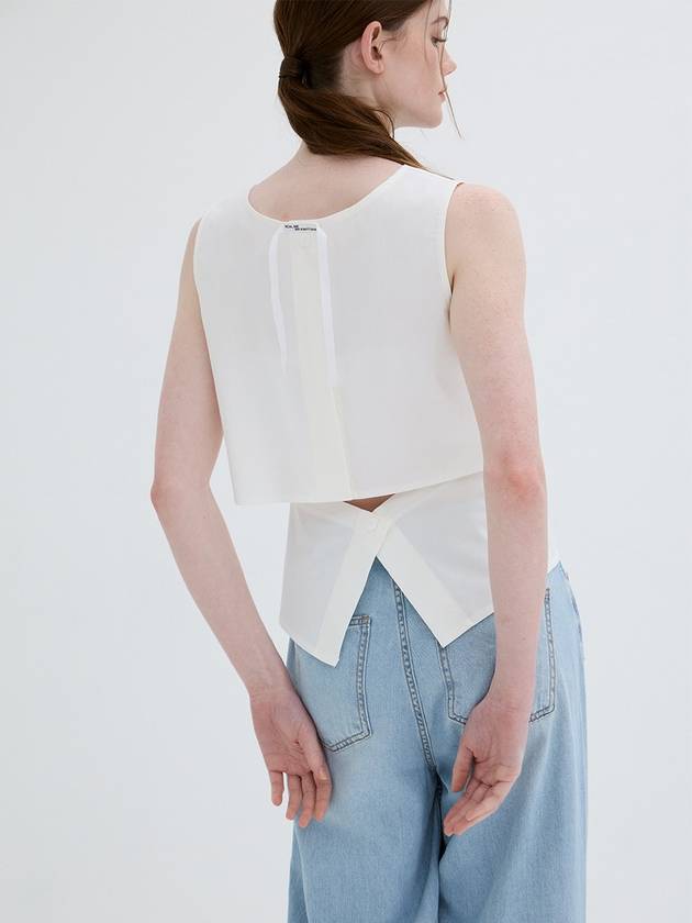 Back open sleeveless topWhite - REAL ME ANOTHER ME - BALAAN 2