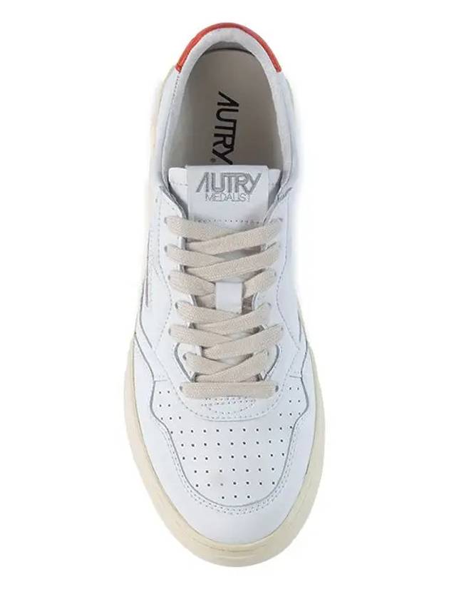 Men's Medalist Low Top Sneakers White Orange - AUTRY - BALAAN 6