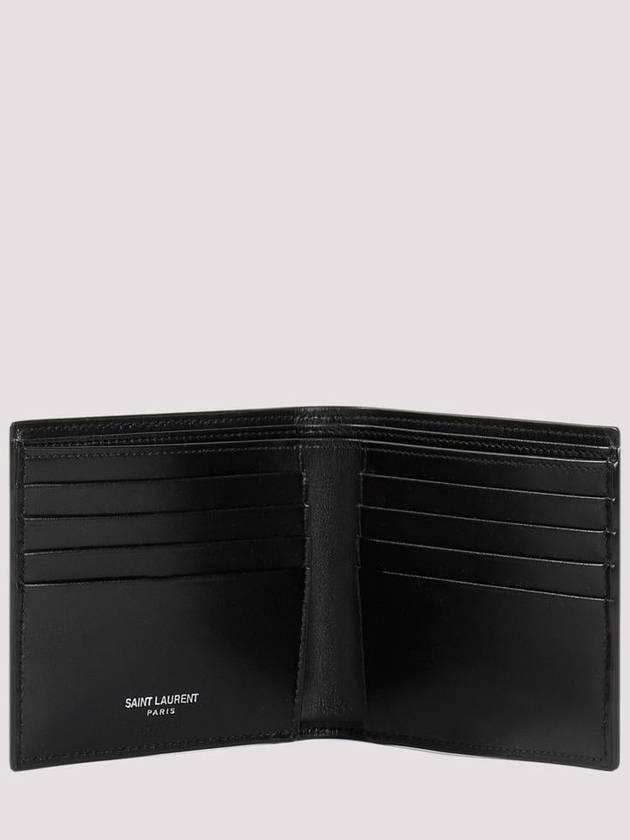 East/West Wallet In Smooth Leather Black - SAINT LAURENT - BALAAN 4