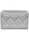 Women s AP0216 White Caviar Skin Zipper Card Wallet - CHANEL - BALAAN 3