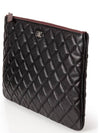 Medium Classic Clutch Bag Caviar Leather & Silver Black - CHANEL - BALAAN 7