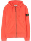 Wappen Patch Pocket Zip Up Hoodie Orange - STONE ISLAND - BALAAN 2