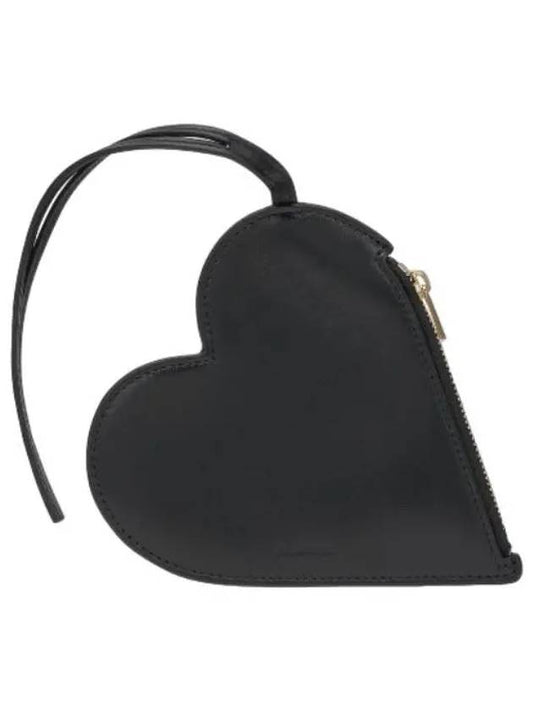 Heart Frame Pouch Black Bag - JIL SANDER - BALAAN 1