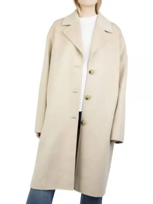 Button Wool Single Coat Beige - ACNE STUDIOS - BALAAN 2