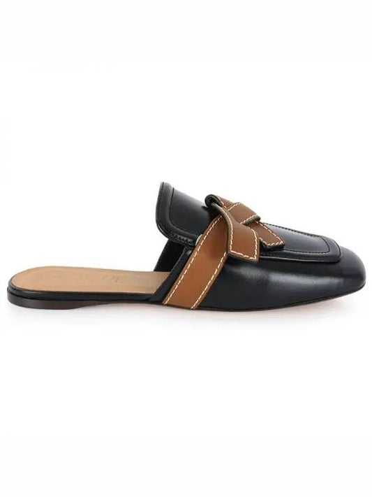 Gate Flat Leather Mule Black - LOEWE - BALAAN 2