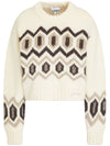 Chunky Wool Crop Knit Top Ivory - GANNI - BALAAN 2