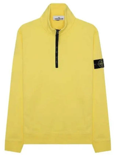 Garment Dying Badge Half Zip Up Sweatshirt - STONE ISLAND - BALAAN 1