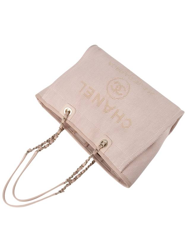 A67001 Deauville Shopper Chain Shoulder Bag Medium 34220K - CHANEL - BALAAN 4