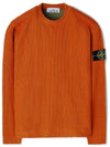 Men's Wappen Patch Crewneck Knit Sweatshirt Sienna Brown - STONE ISLAND - BALAAN 2