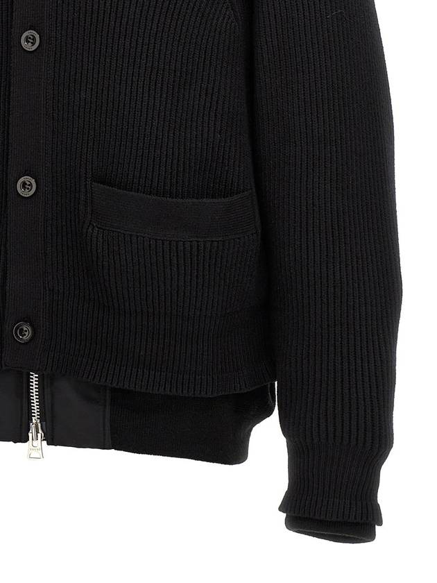 Sacai Nylon Insert Cardigan - SACAI - BALAAN 4