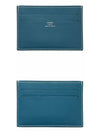 Hermes H085114CAAB Citizen Twill Card Holder Swift Silk Cloche Blue Jean Cabin Wallet TRM - CELINE - BALAAN 4