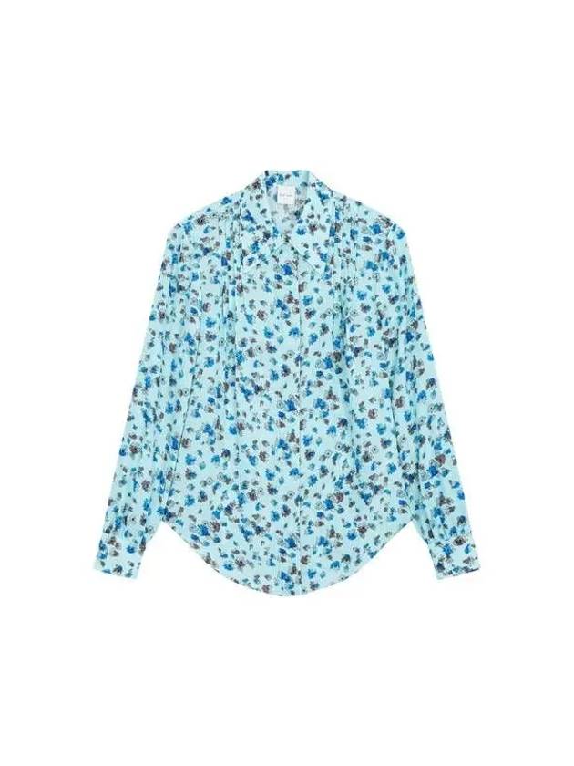 Women s Flower Pattern Pintuck Blouse Mint 270894 - PAUL SMITH - BALAAN 1