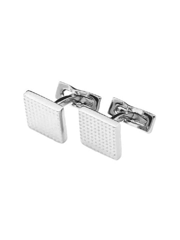 Square Diamond Head Cufflinks Silver - S.T. DUPONT - BALAAN.