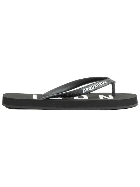 Icon Logo Flip Flop Black - DSQUARED2 - BALAAN.