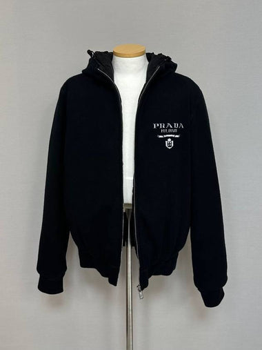 Cashmere Goose Down Hooded Jacket 105 - PRADA - BALAAN 1